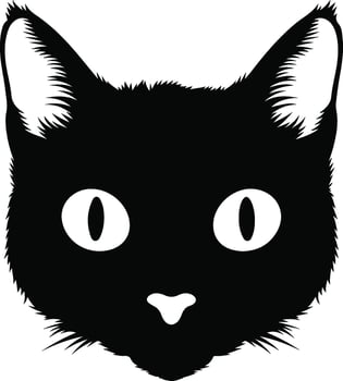 Charming Cat Silhouette Art File vector
