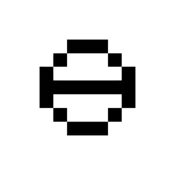 round shape pixelated vector