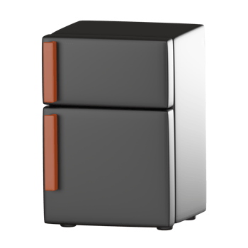 3D render, Fridge Representing Modern Kitchen and Home Appliance Essentials, Icon Illustration png