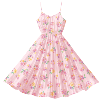Pink sundress illustration png