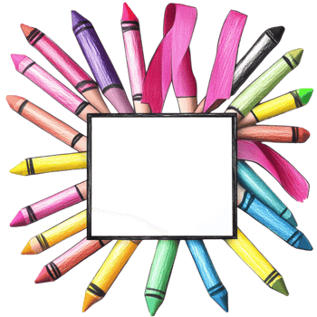 Colored Pencils Frame On Transparent Background png