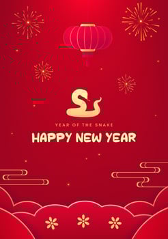 Spring Festival poster design to celebrate the Spring Festival red background vector