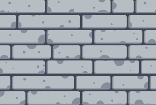 Textured brick wall with irregularities and stains, abstract background. vector
