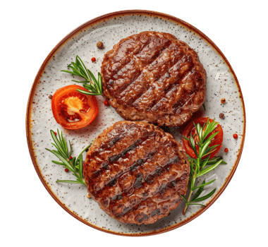 Plate with meat cutlets and spices png