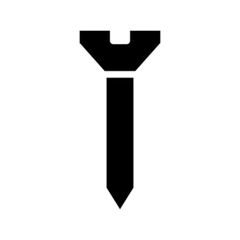Screw icon silhouette. Concept of repair, construction, and maintenance. vector