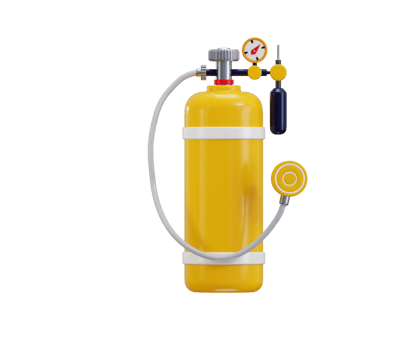 Oxygen tank icon 3d render concept of medical healthcare oxygen cylinder icon illustration png