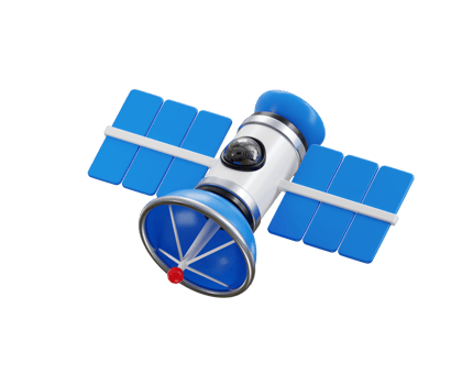 Satellite icon 3d render concept of antenna satellite router icon illustration png