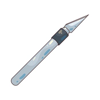 Illustration of art knife vector