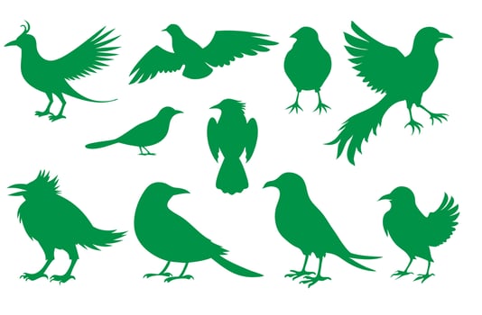 Black Bird Silhouettes Perfect for Nature Themes vector