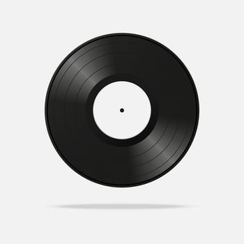 Realistic vinyl record isolated on white background vector