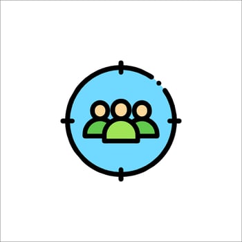 A group of people in a circle icon vector