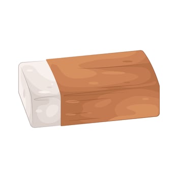 Illustration of white eraser vector