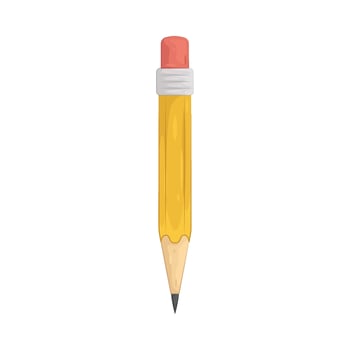 Illustration of yellow pencil vector
