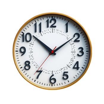 Wall Clock with White Face png