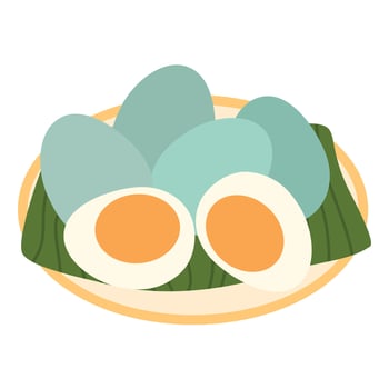 Salted Duck Egg telur asin vector