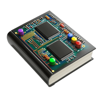 Electronic Book with Circuit Board png