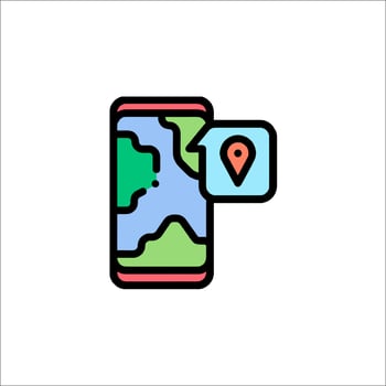 Map location icon illustration vector