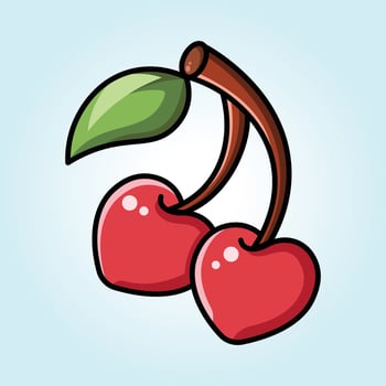 Sweet Cherries A Delightful Duo of Heart-Shaped Fruit vector