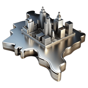 Urban Development A 3D Model of a Modern Cityscape png
