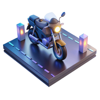 Electric Motorcycle Charging Station Night Ride png