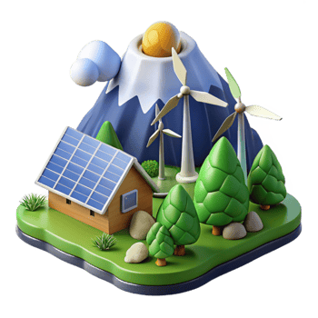 Sustainable Energy Solar, Wind, and Nature png