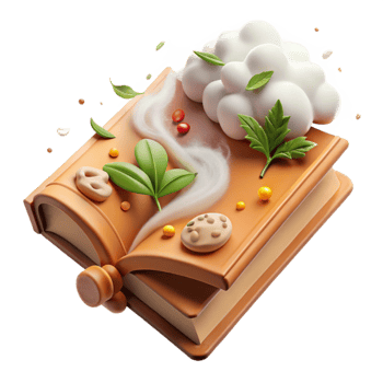 Whimsical Cookbook Recipes Ingredients png