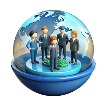 Global Business Collaboration International Teamwork Strategy png
