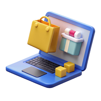 Online Shopping Gifts Bags, E-commerce Convenience png