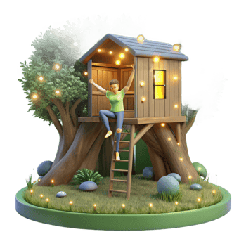 Enchanted Tree House A Child's Nighttime Adventure png