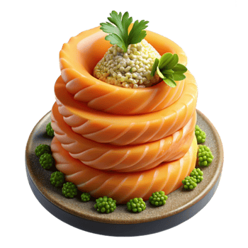 Layered Orange Dessert with Garnish png
