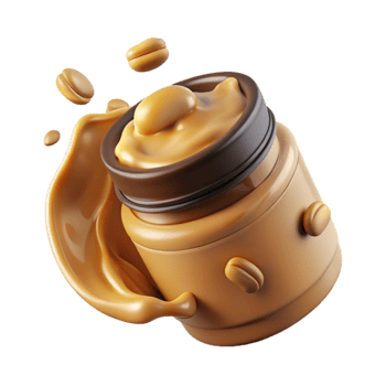 Creamy Nut Spread Splash Jar of Deliciousness png