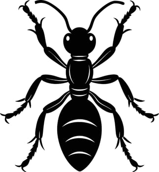 Velvet Ant silhouette illustration vector