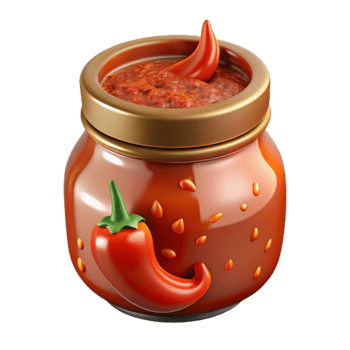 Spicy Chili Sauce in Jar Homemade Recipe png
