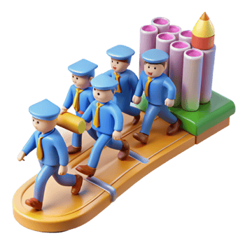 Teamwork, Collaboration, and Achievement A 3D Illustration png