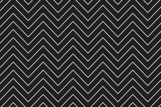 simple abstract white color thin creative zig zag line pattern on black color background vector