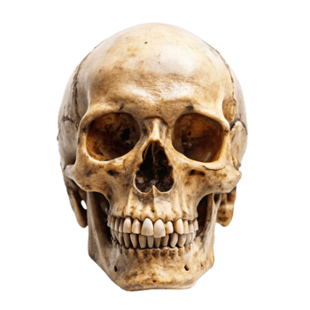 Human Skull Intense Gaze Mysterious Bones Death Anatomy Forensics png