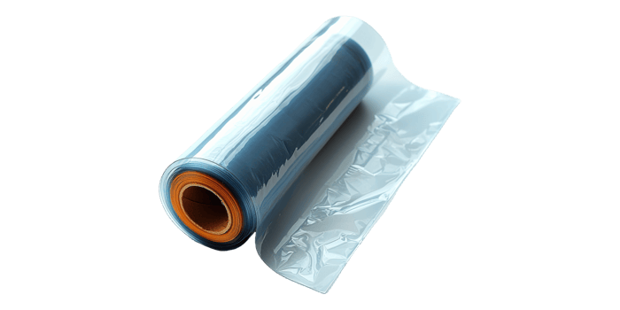 Roll of clear plastic film isolated on transparent background png