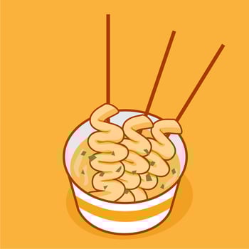 Eomuk or Odeng, Korean Street Food Illustration vector