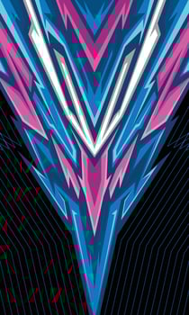 Abstract geometric stripes racing background for sublimation sports jersey vector