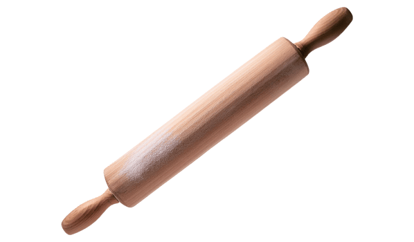 A kitchen rolling pin on a transparent background png