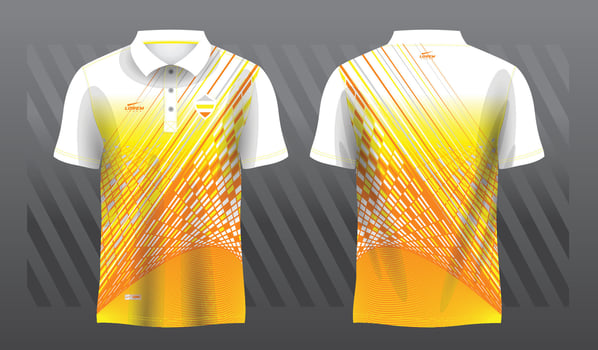 abstract yellow orange sublimation shirt for polo sport jersey template vector