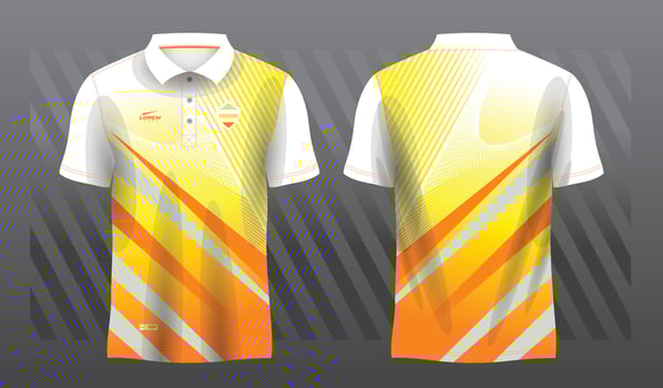 light yellow orange sublimation shirt for polo sport jersey template vector