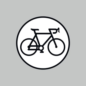 Bicycle Cycling Road Bike Minimalist Logo vector