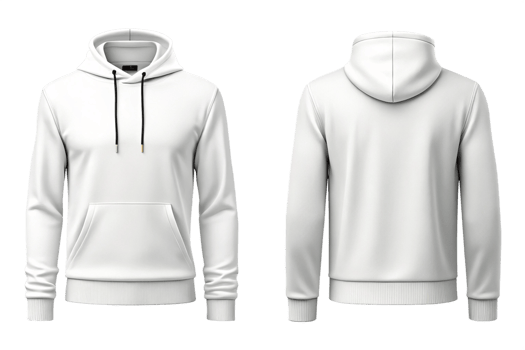 Plain White Hoodie Design Template png