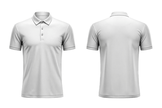 White Polo T-Shirt Design Template png