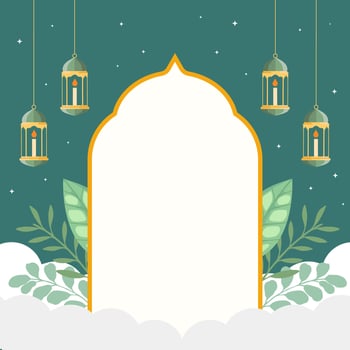 blank area ramadan kareem social media template illustration vector