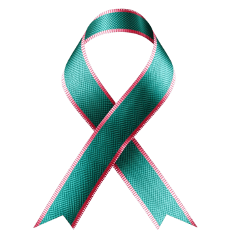 Green Ribbon with Red Stripe On Transparent Background png