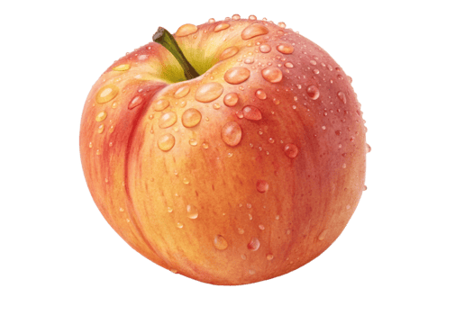 Juicy Red Apple with Water Drops, Fresh Fruit, Healthy Eating png