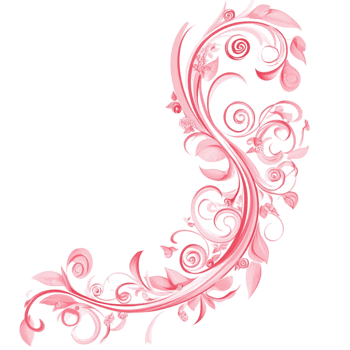 Decorative Red Frame with Flowers and Leaves on Transparent Background png