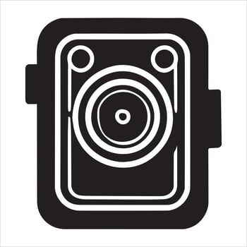 Vintage Camera Outline Silhouette Illustration vector